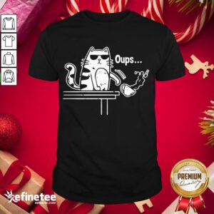 Official Cat Oups Coffee Shirt- Design By Refinetee.com