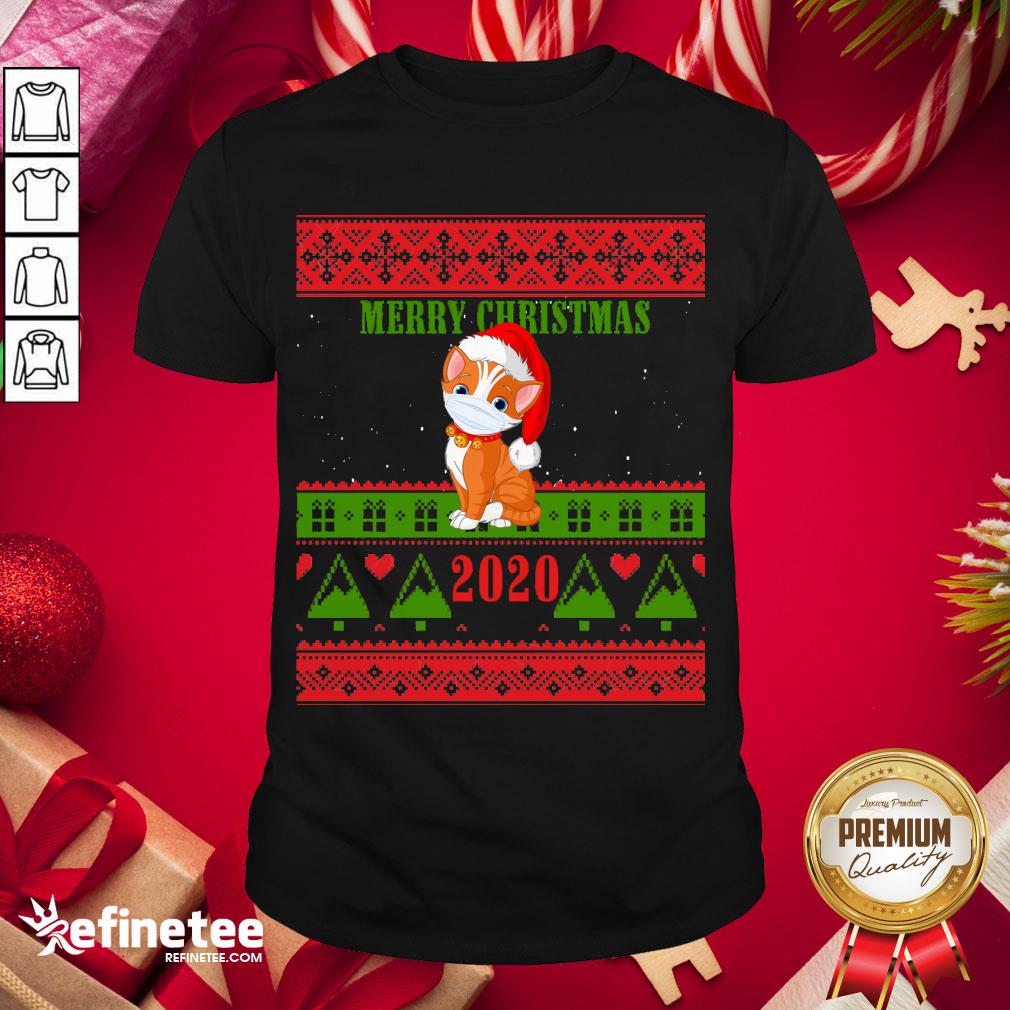 Official Cat Wearing Merry Christmas 2020 Xmas Day - Design By Refinetee.com 2020 Shirt