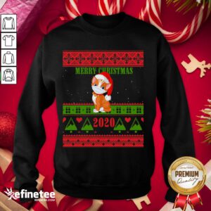 Official Cat Wearing Merry Christmas 2020 Xmas Day 2020 Sweatshirt - Design By Refinetee.com