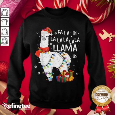 Official Fa La La Llama Christmas Sweatshirt - Design By Refinetee.com