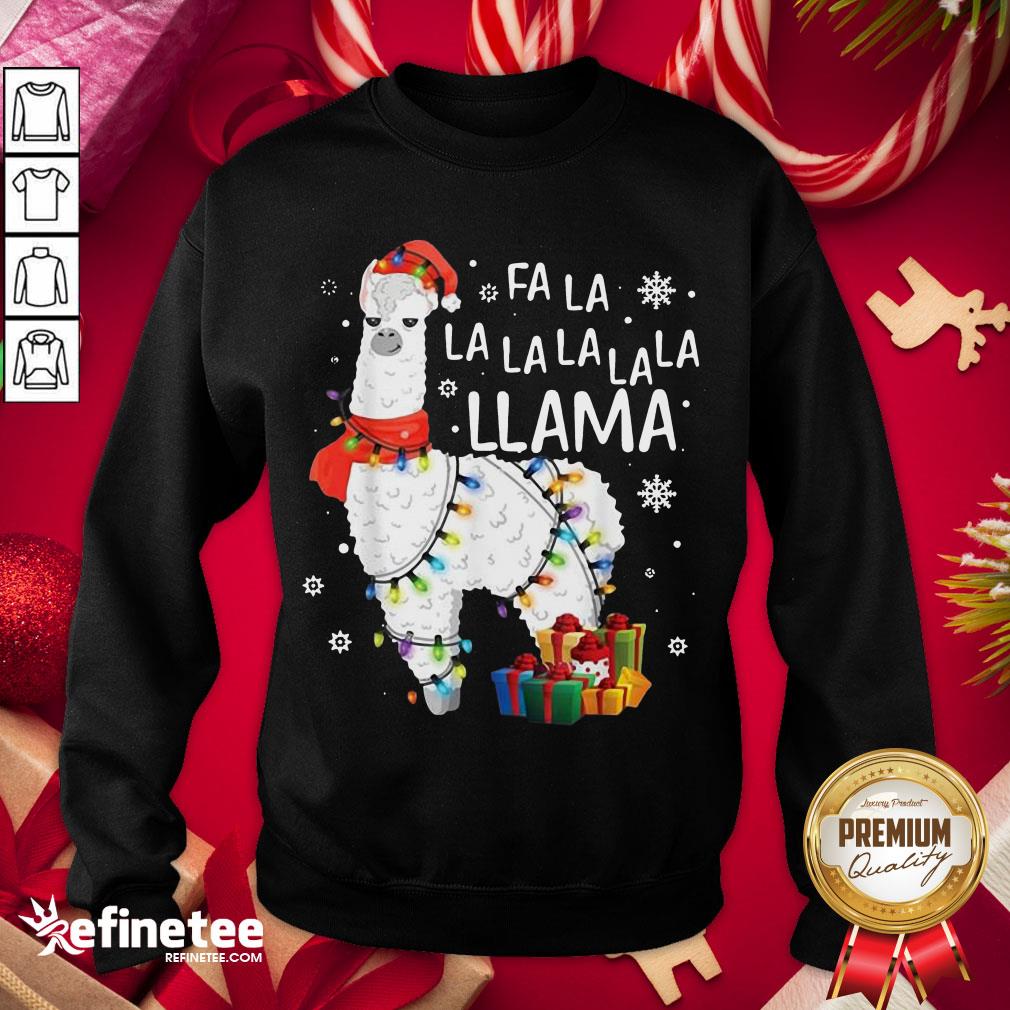 Official Fa La La Llama Christmas Sweatshirt - Design By Refinetee.com Official Fa La La Llama Christmas Sweatshirt - Design By Refinetee.com