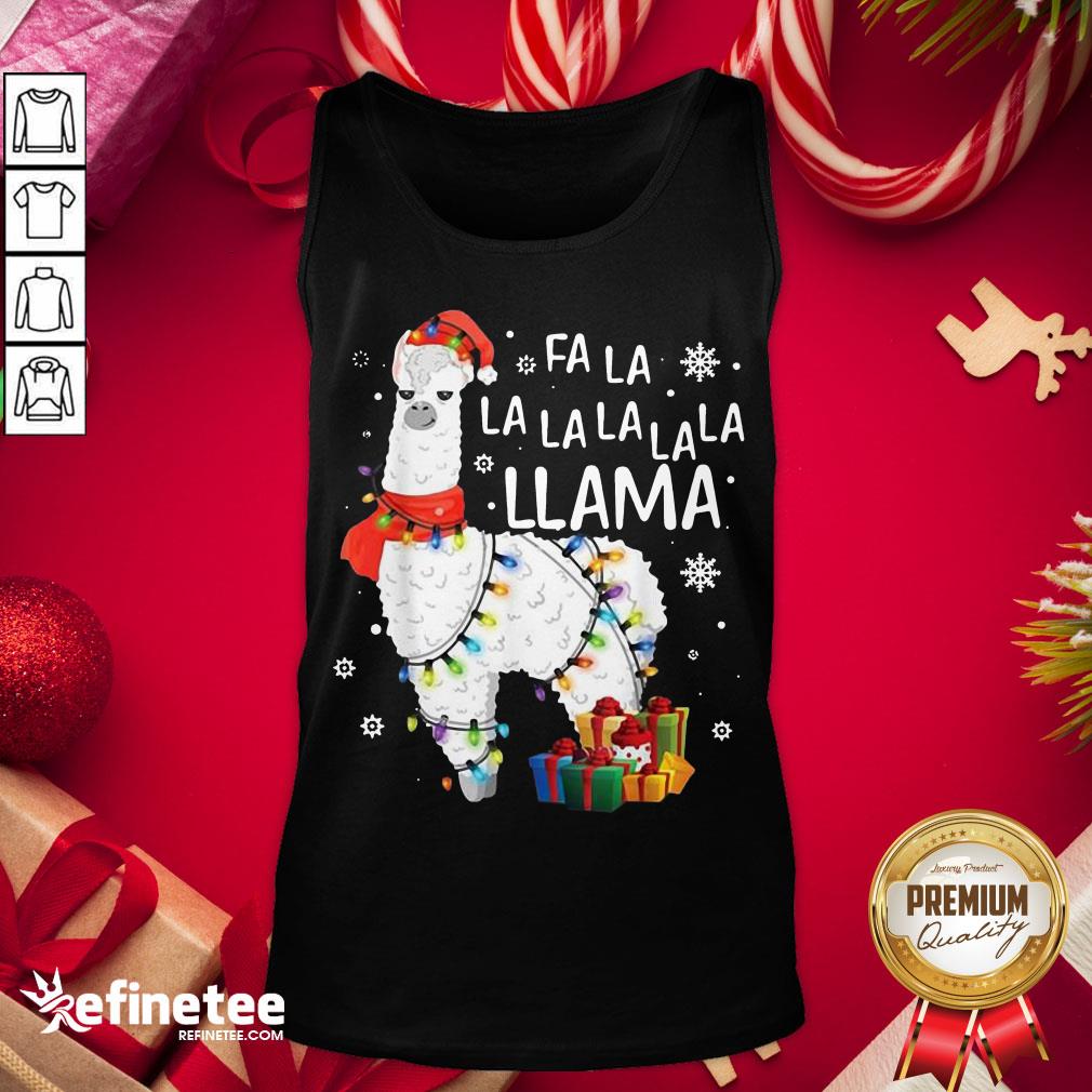 Official Fa La La Llama Christmas Tank-Top - Design By Refinetee.com Official Fa La La Llama Christmas Tank-Top - Design By Refinetee.com