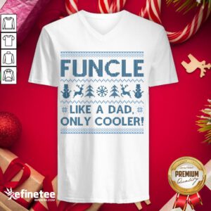 Official Funcle Like A Dad Only Cooler V-neck - Design By Refinetee.com