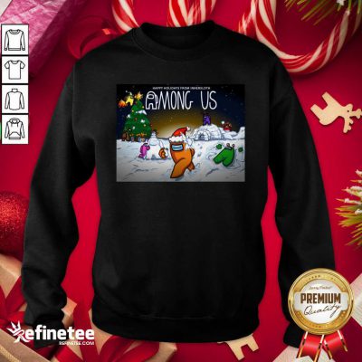 Official Holidays from Innersloth Among Us Christmas Sweatshirt - Design By Refinetee.com