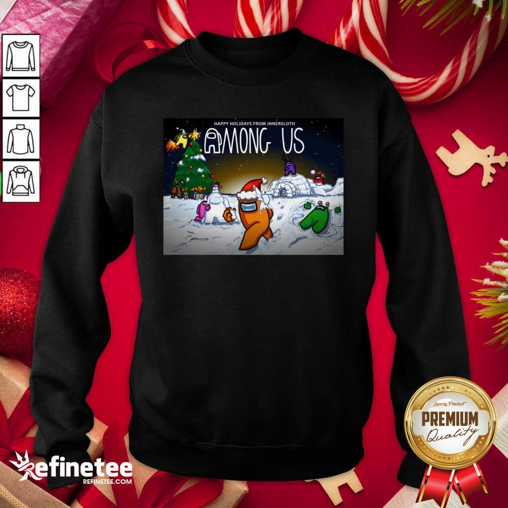 Official Holidays from Innersloth Among Us Christmas Sweatshirt - Design By Refinetee.com Official Holidays from Innersloth Among Us Christmas Sweatshirt - Design By Refinetee.com