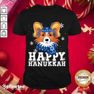 Official Merry Christmas Happy Hanukkah Papillon Dog Funny Noel Xmas Shirt- Design By Refinetee.com