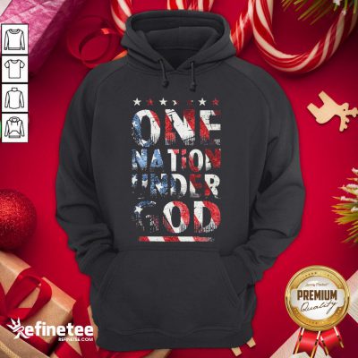 Official One Nation Under God Proud American Flag Stars Patriotic Hoodie - Design By Refinetee.com