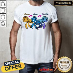 Official Peace Love Turtles Shirt- Design By Refinetee.com