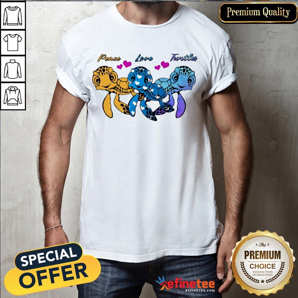 Official Peace Love Turtles Shirt- Design By Refinetee.com