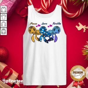Official Peace Love Turtles Tank-Top - Design By Refinetee.com