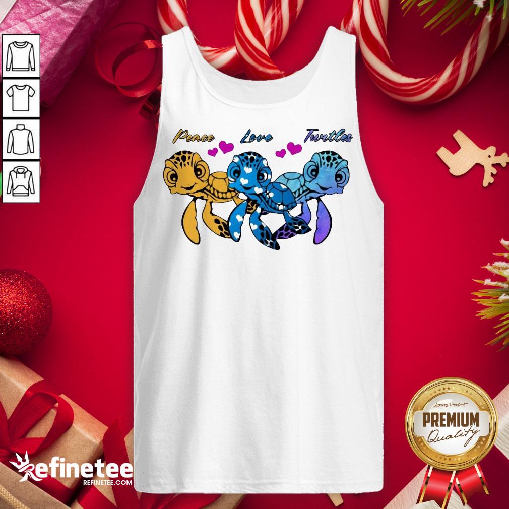 Official Peace Love Turtles Tank-Top - Design By Refinetee.com Official Peace Love Turtles Tank-Top - Design By Refinetee.com