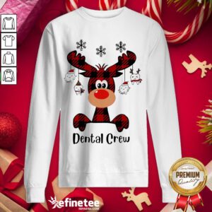 Official Reindeer Dispatcher Dental Crew Christmas Sweatshirt - Design By Refinetee.com