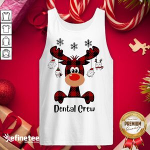 Official Reindeer Dispatcher Dental Crew Christmas Tank-Top - Design By Refinetee.com