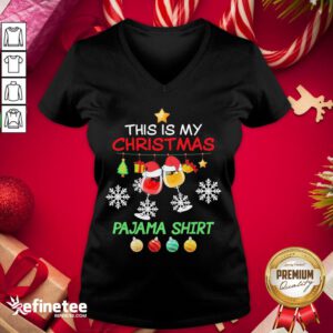 Official Swine Santa This Is My Christmas Pajama V-neck - Design By Refinetee.com