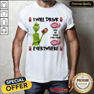 Official The Grinch I Will Drink Dr Pepper Here And There Everywhere Christmas Sweater Hoodie - Design By Refinetee.com