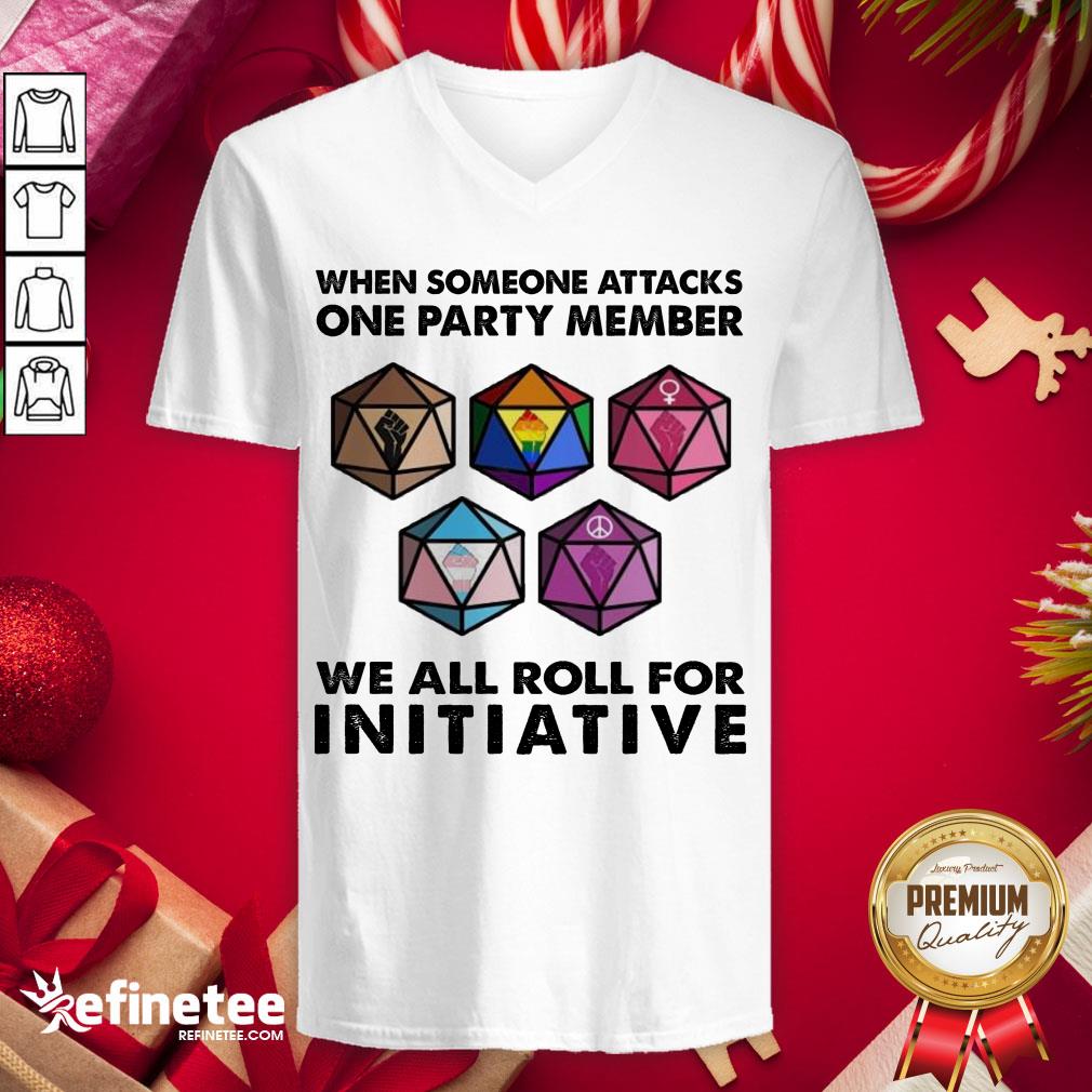 Official Vote President When Someone Attacks One Party Member We All Rolls For Initiative V-neck - Design By Refinetee.com 
