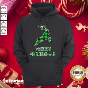 Official Xmas With Buffalo Plaid Deer Hoodie- Design By Refinetee.com