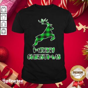 Official Xmas With Buffalo Plaid Deer Shirt- Design By Refinetee.com
