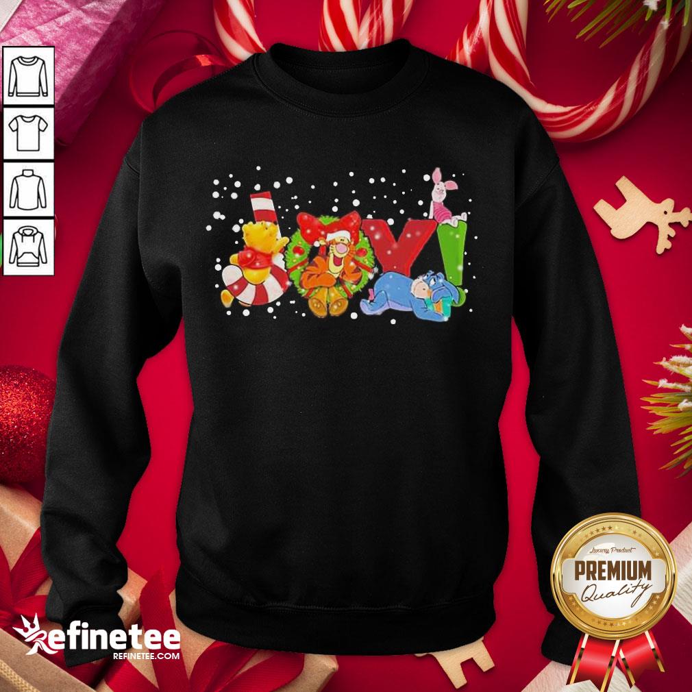 Original Pooh And Friend Joy Christmas Sweatshirt- Design By Refinetee.com Original Pooh And Friend Joy Christmas Sweatshirt- Design By Refinetee.com
