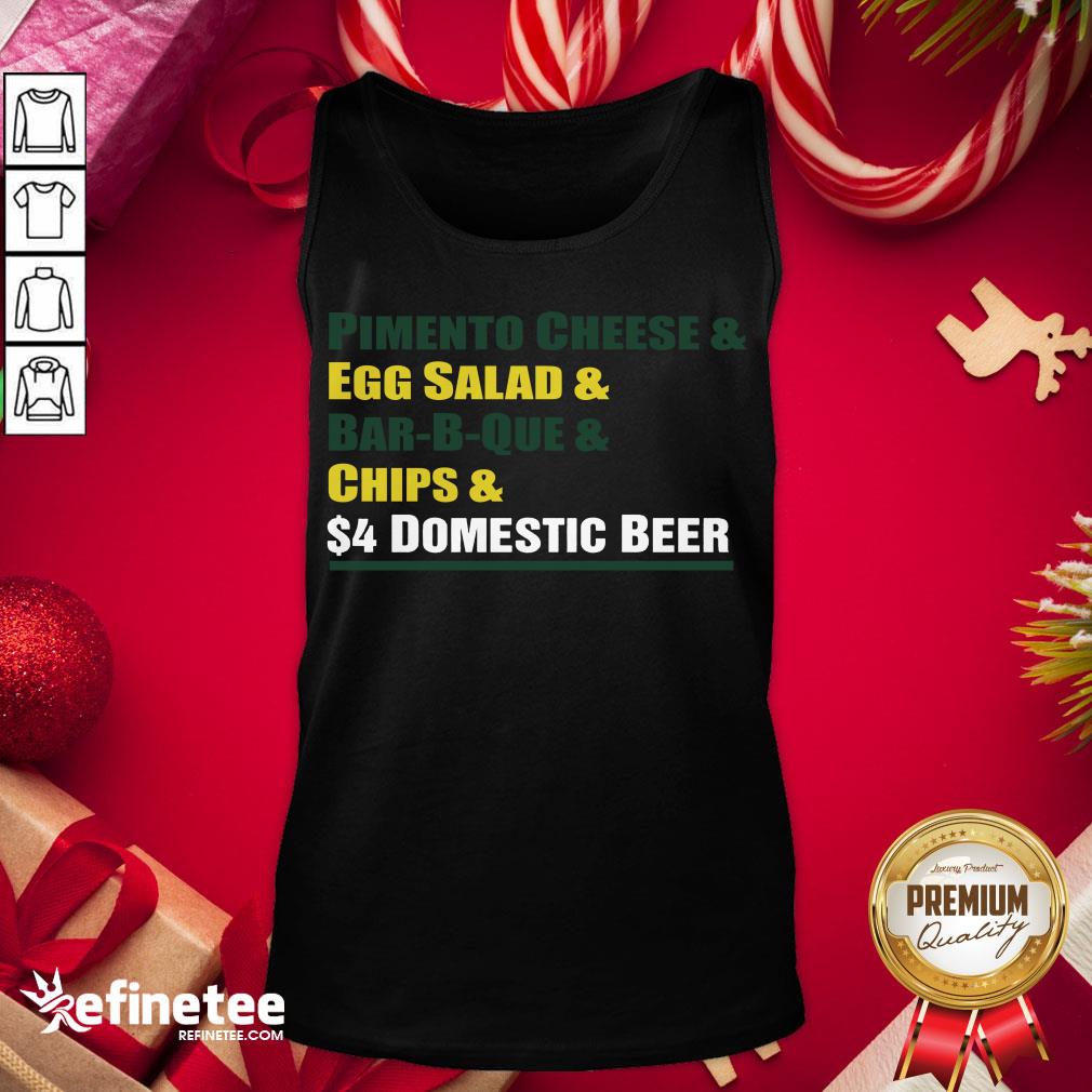 Perfect Pimento Cheese And Egg Salad And Bar B Que And Chips Domestic Beer Tank-Top - Design By Refinetee.com Perfect Pimento Cheese And Egg Salad And Bar B Que And Chips Domestic Beer Tank-Top - Design By Refinetee.com