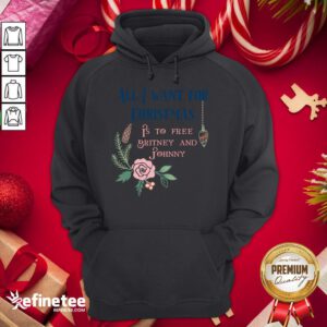 Premium All I Want For Christmas Is To Free Britney And Johnny Hoodie - Design By Refinetee.com