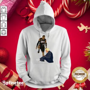 Premium Allen Iverson Steps Over Donald Trump Funny Hoodie - Design By Refinetee.com