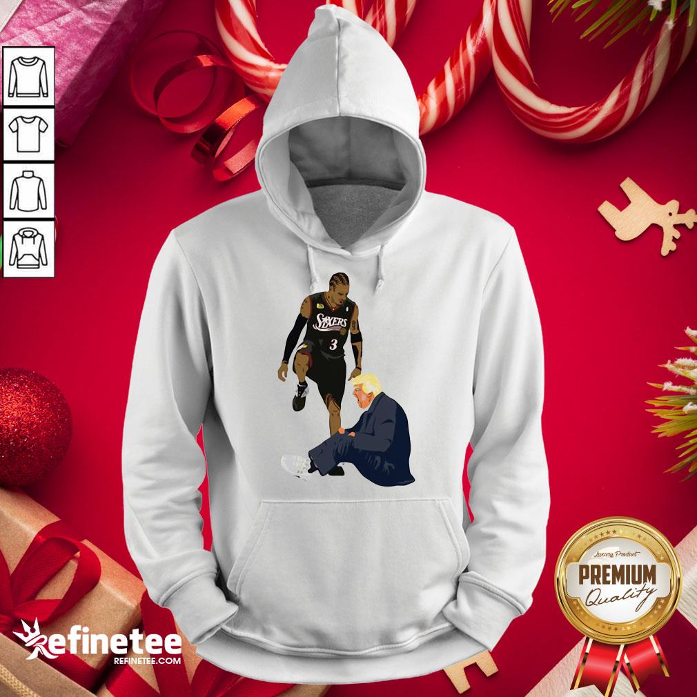 Premium Allen Iverson Steps Over Donald Trump Funny Hoodie - Design By Refinetee.com Premium Allen Iverson Steps Over Donald Trump Funny Hoodie - Design By Refinetee.com