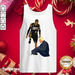 Premium Allen Iverson Steps Over Donald Trump Funny Tank-Top - Design By Refinetee.com