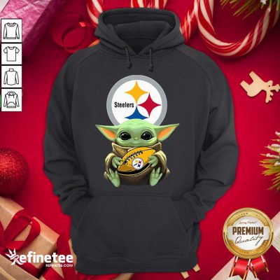 Premium Baby Yoda Hug Pittsburgh Steelers Hoodie - Design By Refinetee.com