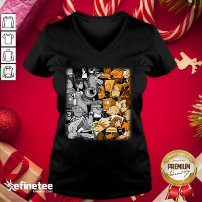 Premium Cartoon Network Vs Nickelodeon V-neck - Design By Refinetee.com