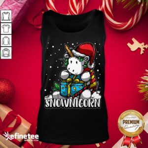 Premium Cute Snownicorn Unicorn Christmas G- Design By Refinetee.com ift Idea Tank-Top