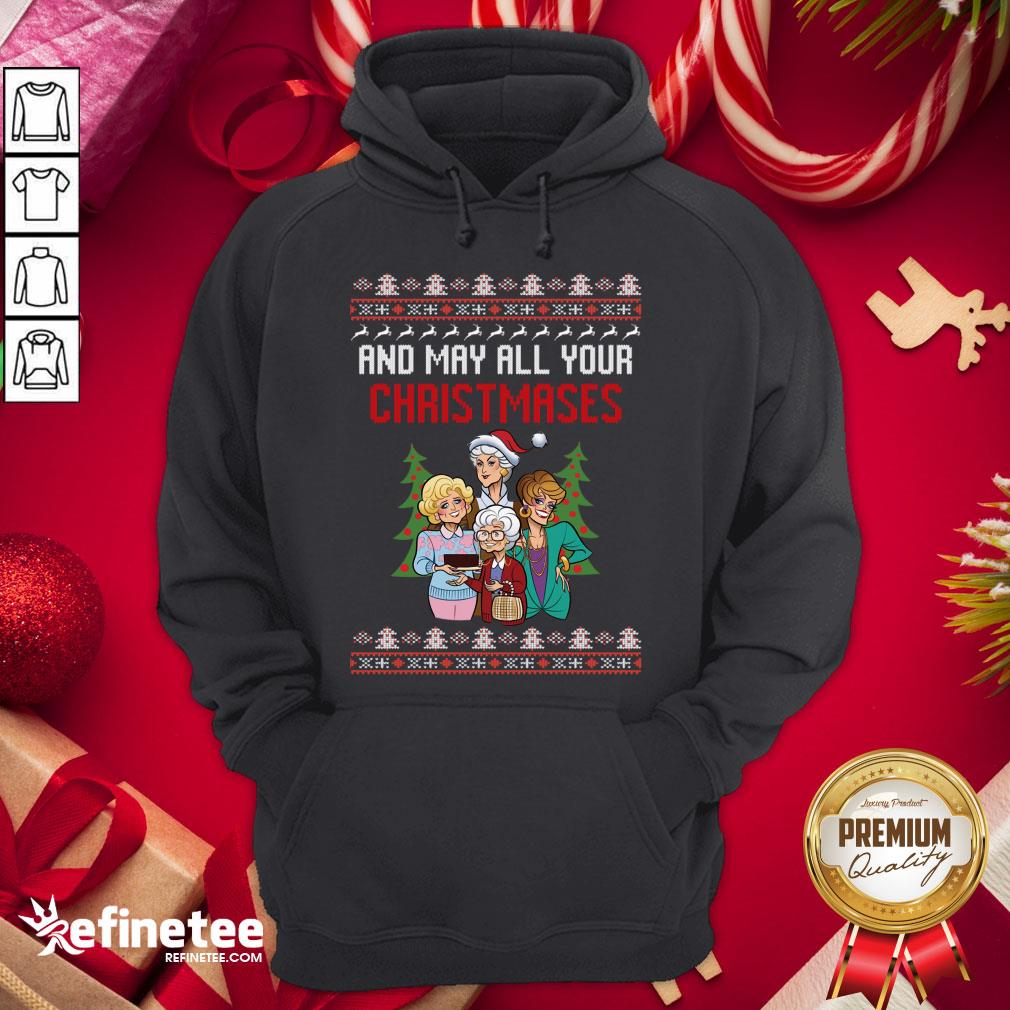 Premium Golden Girls Christmas Ugly Hoodie - Design By Refinetee.com Premium Golden Girls Christmas Ugly Hoodie - Design By Refinetee.com