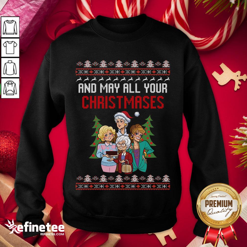 Premium Golden Girls Christmas Ugly Sweatshirt - Design By Refinetee.com Premium Golden Girls Christmas Ugly Sweatshirt - Design By Refinetee.com