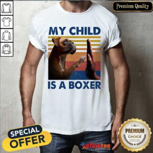 Premium My Child Is A Boxer Dog Vintage Shirt - Design By Refinetee.com