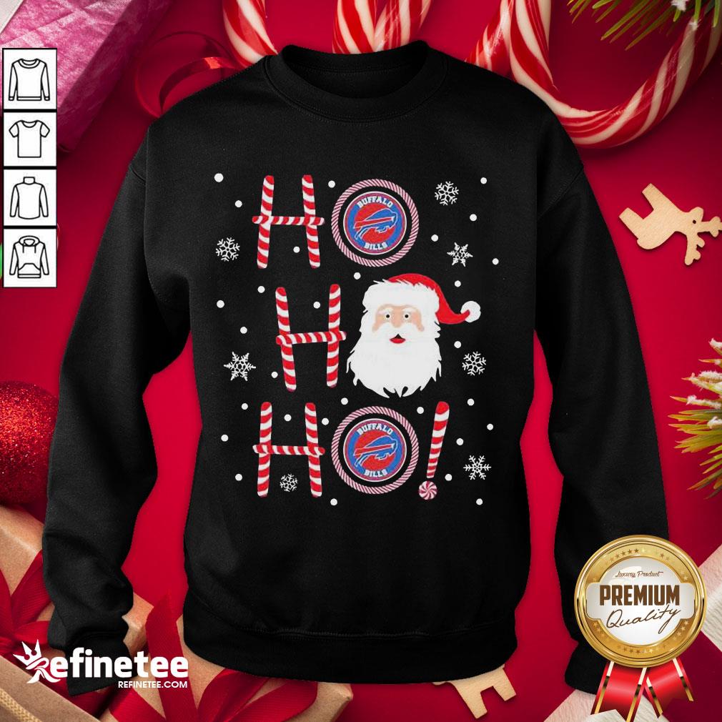 Premium Santa Claus Ho Ho Ho Buffalo Bills Christmas Sweatshirt - Design By Refinetee.com Premium Santa Claus Ho Ho Ho Buffalo Bills Christmas Sweatshirt - Design By Refinetee.com