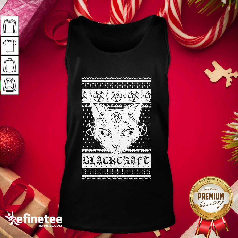 Pretty Cat Craft Ugly Christmas Tank Top - Design By Refinetee.com Cat Craft Ugly Christmas Tank Top - Design By Refinetee.com