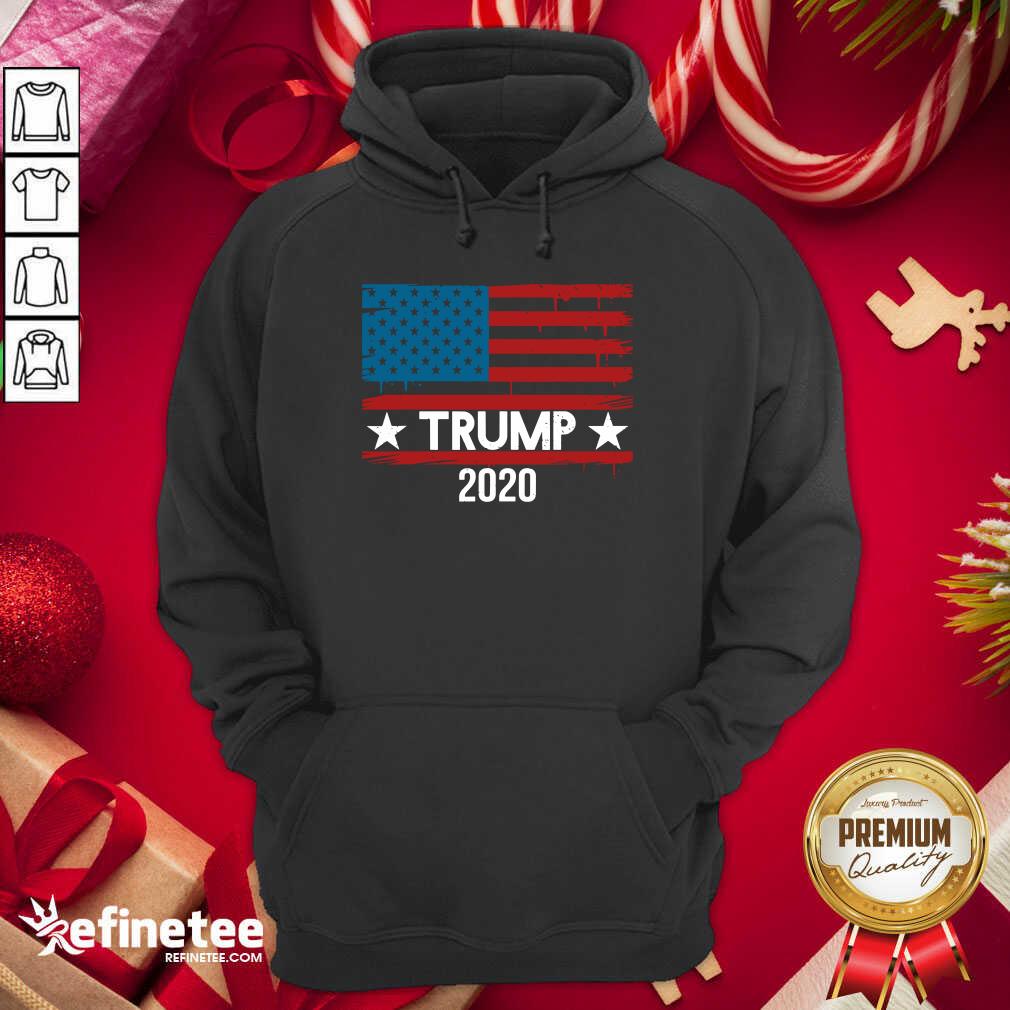 Pretty Trump 2020 American Flag Hoodie - Design By Refinetee.com Trump 2020 American Flag Hoodie - Design By Refinetee.com
