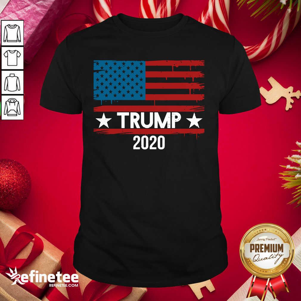 Pretty Trump 2020 American Flag Shirt - Design By Refinetee.com