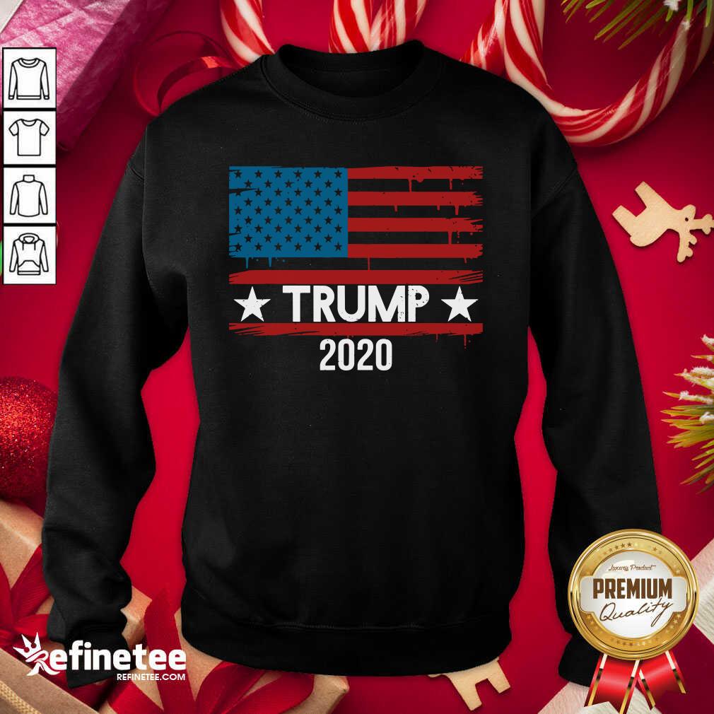 Pretty Trump 2020 American Flag Sweatshirt - Design By Refinetee.com Trump 2020 American Flag Sweatshirt - Design By Refinetee.com
