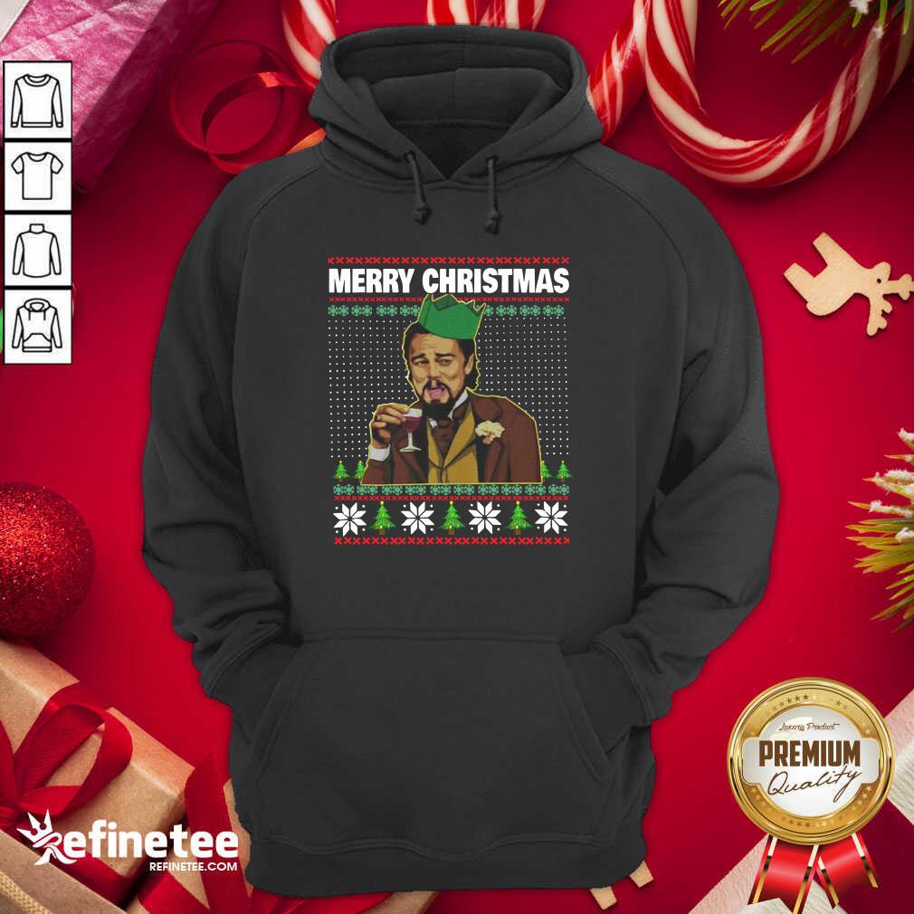 Pro Leo Laughing Dank Meme Ugly Merry Christmas Hoodie - Design By Refinetee.com