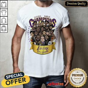 Top 2020 Nba Champions Los Angeles Lakers 17 Champs Cartoon Shirt - Design By Refinetee.com