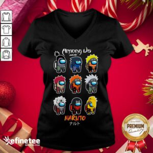 Top Among Us Anime Naruto V-neck - Design By Refinetee.com