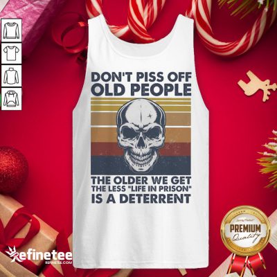 Get The Less Life In Prison Is A Deterrent Skull Vintage Tank-Top - Design By Refinetee.com