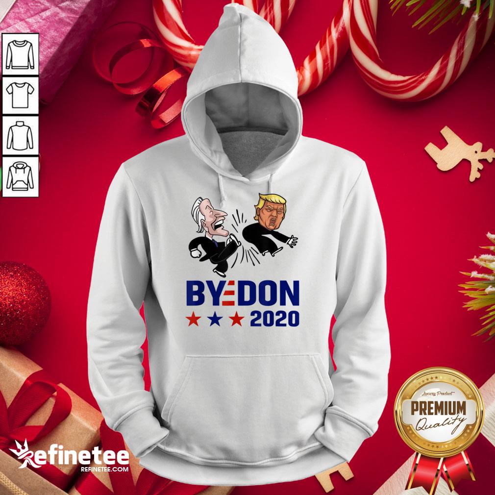 Top Joe Biden Kicking Trump Byedon 2020 President Hoodie - Design By Refinetee.com Top Joe Biden Kicking Trump Byedon 2020 President Hoodie - Design By Refinetee.com