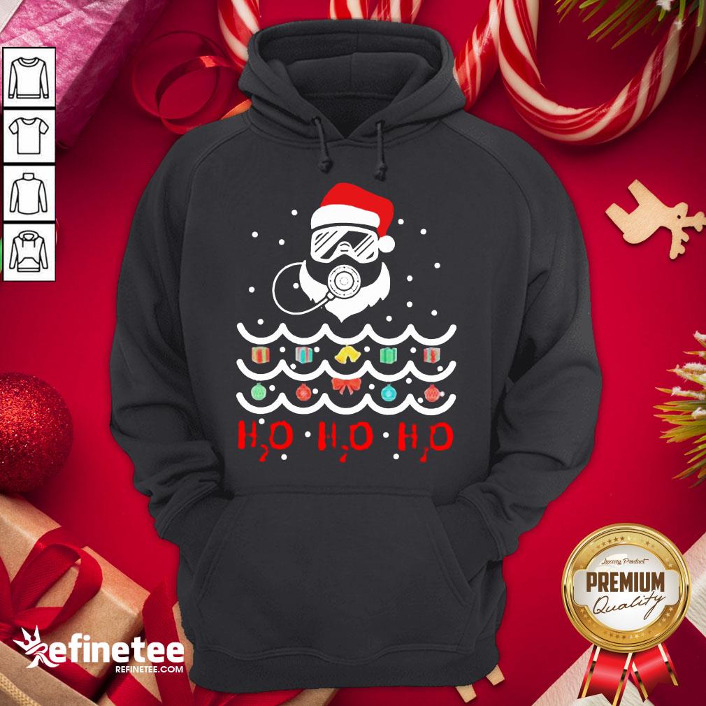 Top Santa Claus Diving Christmas Tree H2O H2O H2O Hoodie - Design By Refinetee.com Top Santa Claus Diving Christmas Tree H2O H2O H2O Hoodie - Design By Refinetee.com