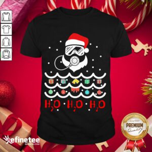 Top Santa Claus Diving Christmas Tree H2O H2O H2O Shirt- Design By Refinetee.com