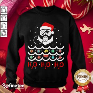 Top Santa Claus Diving Christmas Tree H2O H2O H2O Sweatshirt - Design By Refinetee.com