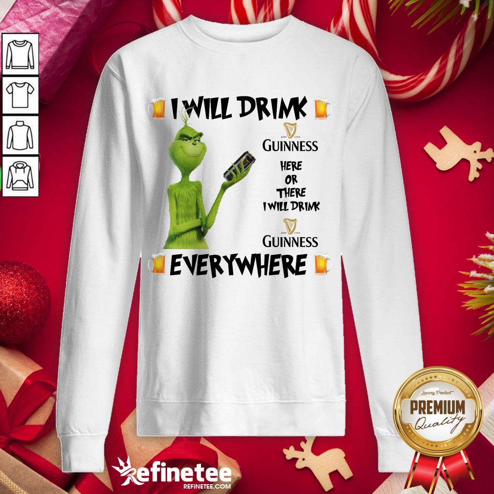 Top The Grinch I Will Drink Guinness Here And There Everywhere Christmas Sweater Tank-Top - Design By Refinetee.com Top The Grinch I Will Drink Guinness Here And There Everywhere Christmas Sweater Tank-Top - Design By Refinetee.com