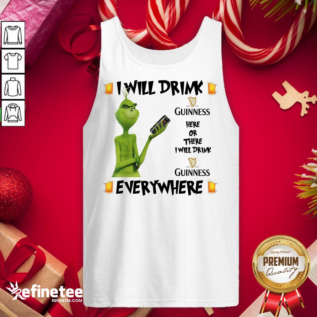 Top The Grinch I Will Drink Guinness Here And There Everywhere Christmas Sweater Tank-Top - Design By Refinetee.com Top The Grinch I Will Drink Guinness Here And There Everywhere Christmas Sweater Tank-Top - Design By Refinetee.com