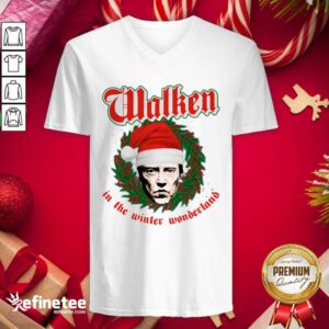 Wonderful Walken In The Winter Wonderland Funny Christopher Walken Christmas V-neck - Design By Refinetee.com